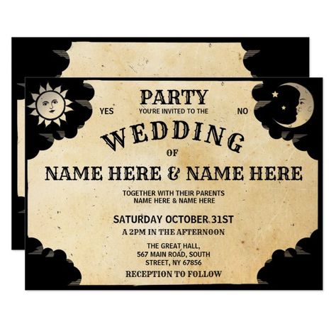 Corpse Bride Wedding, Halloween Wedding Invitations, Dark Wedding Theme, Halloween Themed Wedding, Invitation Halloween, Skull Wedding, Goth Wedding, Halloween Gothic, Affordable Wedding Invitations