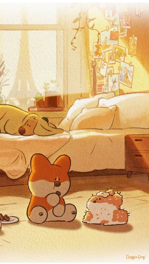 Doggie crogi Lofi chill wallpaper #zicxa-photos #zicxa #images #background #wallpaper #freepik #shutterstock #VN Doggie Corgi Wallpaper, Lofi Chill Wallpaper, Doggie Corgi, Corgi Wallpaper, Hug Illustration, Lofi Chill, Chill Wallpaper, 광고 디자인, Wallpapers Images