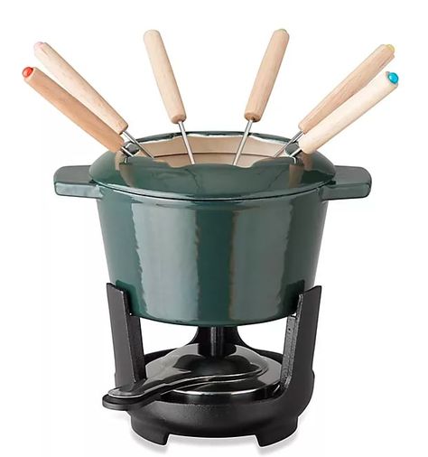 For Trash-TV Night: A Fondue Set Cast Iron Fondue, Table 13, Fondue Forks, Splatter Guard, Fondue Pot, Cast Iron Pot, Fondue Set, Food Warmer, Pot Set