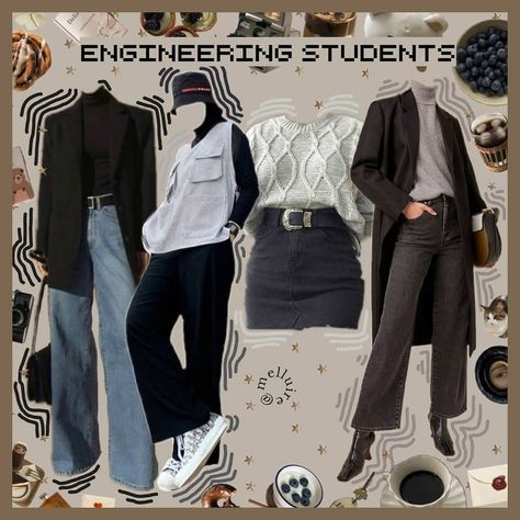 Engineering Major Outfits, Software Engineer Aesthetic Outfit, Engineering Major Aesthetic Outfits, Engineering Aesthetic Female Outfit, College Majors As Outfits, Computer Science Outfit, Computer Science Major Outfits, Computer Science Aesthetic Outfit, Software Engineer Outfit