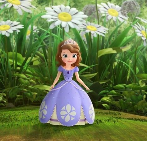 Sofia The First Cartoon, Modern Day Disney, Disney Princess Facts, Disney Princess Sofia, Princess Sofia The First, Kawaii Background, Pink Flowers Wallpaper, Disney Art Drawings, Disney Collage