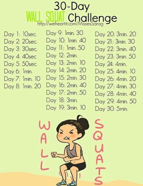 30 day wall squat challenge. Wall Squat, Motivasi Diet, Latihan Dada, Squat Challenge, 30 Day Fitness, Trening Fitness, Fitness Challenge, Motivation Fitness, 30 Day Challenge