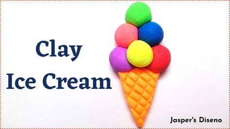 Easy Clay Models, Ice Cream Play Dough, Clay Modelling For Kids, Ice Cream Play, Ice Cream And Cake, Play Dough Crafts, Clay Ice Cream, Art Ice Cream, Dough Crafts