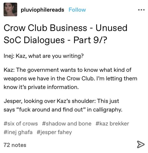 Six Of Crows Group Fanart, Six Of Crows Oc, Six Of Crows Fan Art Joost, Funny Six Of Crows, Six Of Crows Playlist, Six Of Crows And Crooked Kingdom Memes, Joost Six Of Crows, Jesper Six Of Crows, Six If Crows