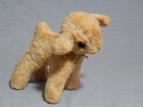 Vintage Ka-Klar Stuffed Lamb Toy Manchester Conn #KaKlar Stuffed Lamb Toy, Stuffed Lamb, Vintage Stuffed Animals, Vintage Lamb, Animals For Sale, Vintage Deer, Vintage Plush, Cute Stuffed Animals, Animal Sketches