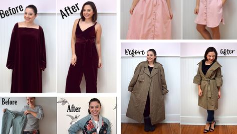 Thrift Transformation Clothes, Thrift Refashion, Upcycle Old Dresses Diy, Thrift Store Costumes Diy, Upcycled Tablecloth Dress, Thrift Dress Transformation, First Sewing Projects, Thrift Store Refashion, Dress Store