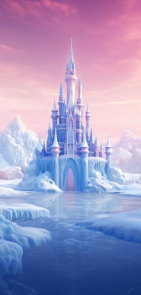 Frozen Disney Background, Frozen Scenery Disney, Ice Castle Concept Art, Elsa Frozen Background, Frozen Background Wallpapers, Frozen Background Landscape, Frozen Castle Printable, Frozen Backdrop Ideas, Elsas Castle