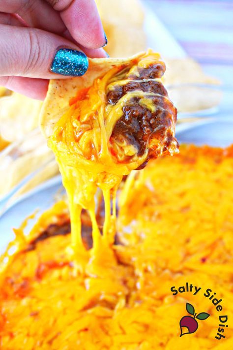 Cheesy Skyline Chili Dip in Just 20 Minutes! | Salty Side Dish Skyline Dip Recipes, Skyline Dip, Skyline Chili Dip, Desserts Tiktok, Easy Pesto Sauce, Dips Easy, Chili Dip Recipes, Cucumber Dip Recipe, Salty Side Dish