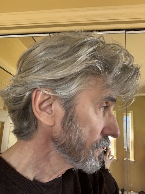 Hairstyle Reference Male, Women With Wrinkles, Man With Long Hair Reference, Older Man Reference, Facial Hair Reference, Body Poses Reference Photography, Mens Side Profile, Old Blonde Men, Man Side Profile Reference