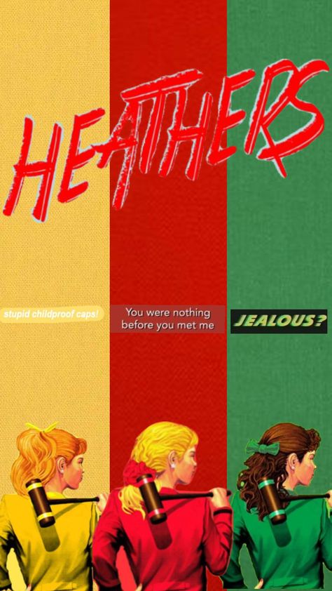 #heathers #musicals #heatherchandler #heathermacnamara #heatherduke #broadway #wallpaper Duke Wallpaper, Broadway Wallpaper, Heather Duke, Heather Chandler, Iphone Wallpaper Images, Broadway Theatre, Good Movies, Heathers, Broadway