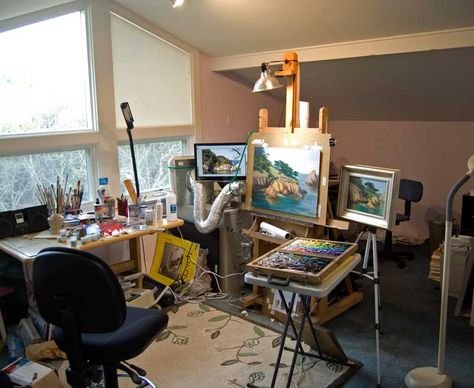 Art Studio Space, Art Studio Organization, Art Studio Room, Art Studio Design, Artistic Space, Art Studio At Home, Studio Organization, Easels, Studio Room