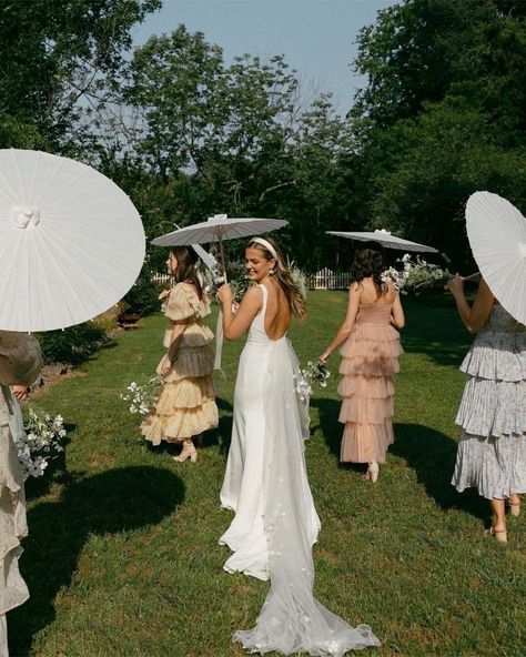 Ruffles, parasols, and pastels…what’s not to love?! 😍 See more whimsical wedding inspo at the link in our bio! Photographer :… | Instagram Parasol Wedding, Wedding Guest Outfits, Umbrella Wedding, Garden Party Wedding, Private Property, Whimsical Wedding, Wedding Mood, Dreamy Wedding, Wedding Shots