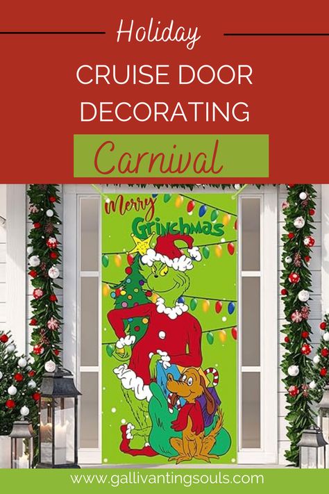 Sail into the holiday spirit on your Carnival Cruise with our guide on decorating your cabin door—holiday edition! 🎅✨ Unleash your creativity with these Grinch-inspired door decorations that add a touch of whimsy and festive charm. From DIY ideas to ready-made delights, discover ways to make your cruise cabin door stand out in the most cheerful and Grinch-tastic way. Carnival Cruise - where every door tells a jolly holiday tale! 🌟 #CruiseJoy #GrinchDecor #HolidaySail https://amzn.to/3RuJWqW Cruise Christmas Door Decorations, Christmas Cruise Door Decorations, Cruise Decorations, Cabin Door Decorations, Cruise Rooms, Door Stand, Holiday Door Decorations, Cabin Door, Christmas Door Decorating Contest