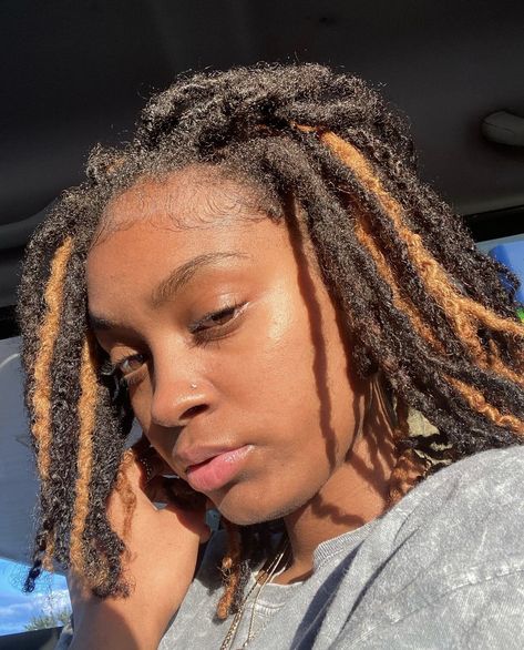 Locs Highlights, Bleached Locs, Locks Hairstyle, Brown Locs, Blonde Locs, Dyed Locs, Loc Goals, Loc Goddess, Loc Inspiration