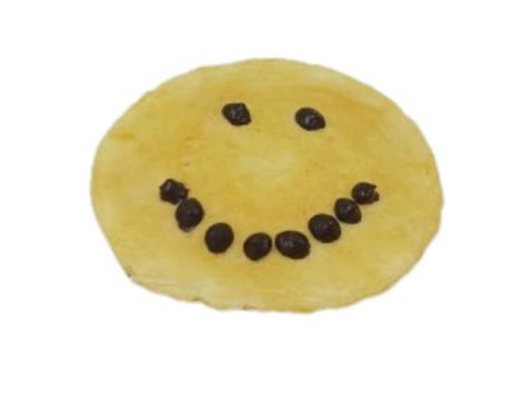 Happy Face Pancake Replica. Smiley Faces, Fake Food, Happy Face, Smiley Face, Smiley, Pancakes, Decorative Items, Seasonal Decor, Music Clothes