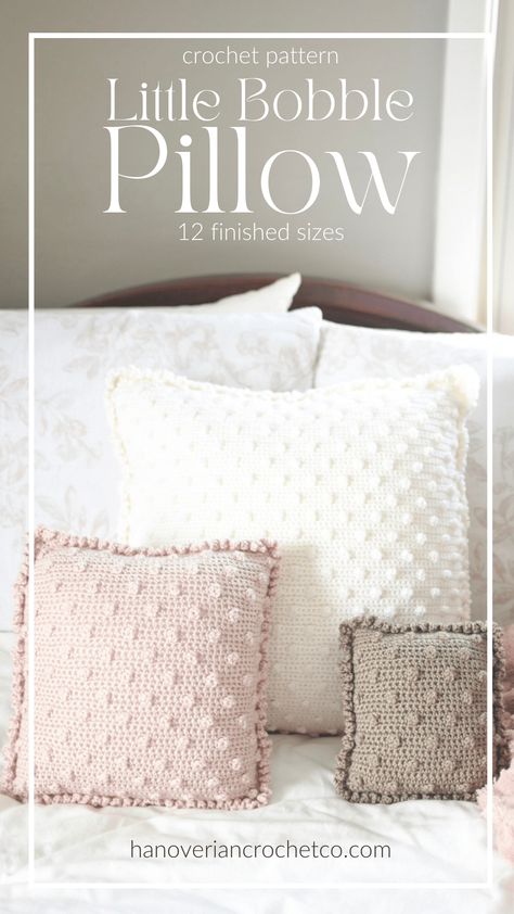 A Crochet Pillow Pattern: The Little Bobble Pillow - hanoverian crochet co Crochet Pattern Pillow, Bobble Crochet, Crochet Graphs, Throw Pillow Pattern, Pillow Covers Pattern, Pillow Patterns, Crochet Pillow Cover, Crochet Cushion Cover, Crochet Pillow Pattern