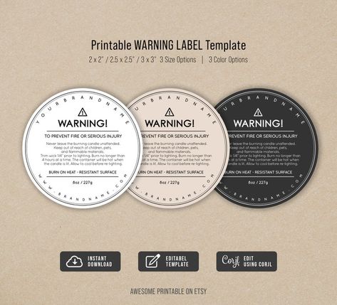 Canva Label Design, Candle Stickers Labels Ideas, Candle Warning Labels, Candle Labels Ideas Free Printable, Candle Branding Ideas, Candle Label Ideas, Candle Stickers Labels, Candle Labels Ideas, Candle Benefits