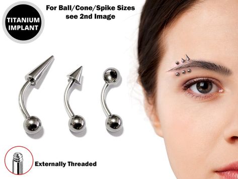 #eyebrowpiercing #abovecheekbone #curvedbarbell #beloweyebrowpiercing #rookpiercing #daithpiercing #lippiercing #bellybar #verticallabret  #cartilagepiercing#helixearrings#curvedbarbell#eyebrowpiercing#ballconespikeeyebrowjewelry #lipring #rookpiercing #bentnarbell #bananabell #titaniumcurvedbarbell Brow Piercing, Piercing Lip, Brush Codes, Eyebrow Jewelry, Jewelry Piercing, Eyebrow Piercing, Curved Bar, Eye Brow, Ear Piercing