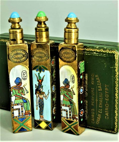 Luxury Tea Packaging, Bejeweled Bottles, Egyptian Perfume, Egyptian Perfume Bottles, Perfume Bottle Design, Perfume Bottle Art, Perfume Collection Fragrance, Beautiful Perfume Bottle, Perfume Store