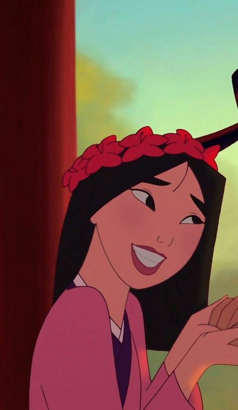 Mulan, A Flower, Disney, Wall, Hair