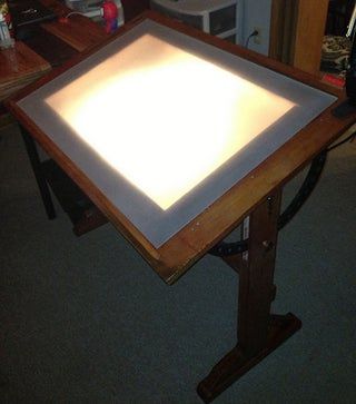 Antique-Inspired Drawing Table W/ Built-In Lightbox : 9 Steps (with Pictures) - Instructables Drawing Table Desk, Art Desks, Drawing Desk, Art Studio Room, Artist Work, Garage Remodel, Drafting Table, Drawing Table, Work Station