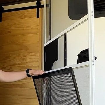 RV LIVING + TRAVEL | Jason & Vikki on Instagram: "We wouldn’t travel full time in our RV with our three dogs without the @lippert__ Screen Defender 🐾 It’s definitely saved our camper screen door AND keeps these three safe! 🔗 is in our storefront ⬆️ For more full time RV living + traveling tips follow ➡️ @createyourbestlifetoday ______ #rvlivingfulltime #rvlifestyle #fulltimervers #rvingwithdogs #dogswhotravel #rvdog #fifthwheelliving #camperliving #rvtips #nomadliving #rvtraveling #fullt Rv Screen Door Protector, Rv Dog Door, Rv Dog, Screen Door Protector, Rv Screen Door, Fifth Wheel Living, Full Time Rv Living, Door Protector, Rv Living Full Time