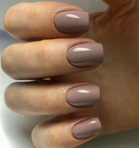 Gray Neutral Nails, Fall Nails 2023 Solid Color, Brownish Gray Nails, Neutral Nails Beige, Fall Neutral Nails Square, Light Taupe Nails, Oatmeal Nails, Fall Acrylic Nails Square, Winter Nude Nails