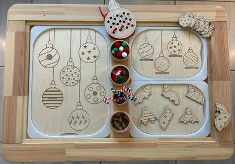 Ikea Sensory Table Ideas, Ikea Sensory Table, Sensory Table Ideas, Christmas Wrapping Diy, Ikea Flisat, Sensory Tray, Special Education Activities, Kid Hacks, Sensory Table