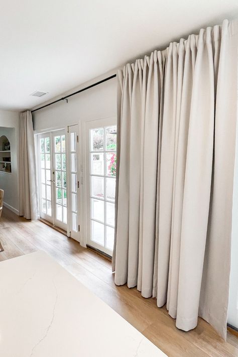 curtains like pottery barn Pottery Barn Bedroom Master, Amazon Curtains, Pottery Barn Curtains, Pottery Barn Bedrooms, Curtain Alternatives, Linen Room, Ivory Curtains, Japandi Living Room, Linen Blackout Curtains