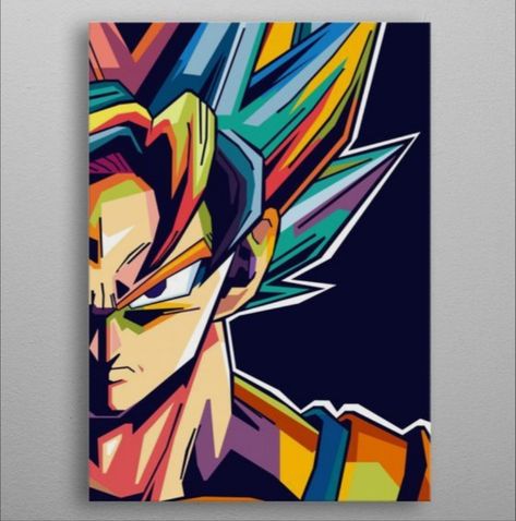 Dragon Ball Canvas, Manga Japan, Dragon Ball Painting, Anime Canvas Art, Pop Art Posters, Dragon Ball Wallpapers, Small Canvas Art, Dragon Ball Artwork, Anime Canvas