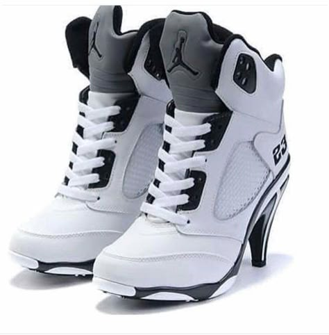 Jordan High Heels, Jordan Heels, Nike High Heels, Womens Air Jordan, Nike Heels, Nike Shoes Women Fashion, Jordan Shoes Girls, Jordan Shoes Retro, Shoes Retro