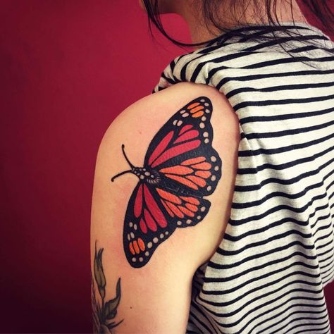 Monarch Traditional Tattoo, Neo Traditional Monarch Butterfly Tattoo, American Traditional Monarch Butterfly Tattoo, Traditional Monarch Butterfly Tattoo, Neo Traditional Butterfly Tattoo, Butterfly Traditional Tattoo, American Traditional Butterfly Tattoo, Monarch Tattoo, Tatuaje Studio Ghibli