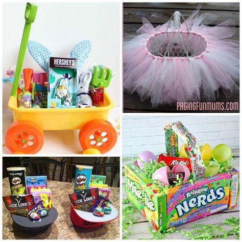 Instead of grabbing the same old wicker Easter basket from the store, switch it up this year! There are so many good ideas that will surely put a smile on your child’s face. My favorite is the kiddie pool for a family with multiple kids or donating one to a daycare/church! Click on the links … Unique Easter Basket Ideas, Wicker Easter Basket, Unique Easter Baskets, Fun Easter Baskets, Old Wicker, Easter Basket Ideas, Kids Easter Basket, Lamb Decorations, Unique Easter