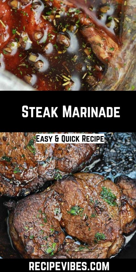 This steak marinade with few ingredients is easy and quick to put together. It is the best marinade for steak. Best Marinade For Steak, How To Marinate Steak, Simple Steak Marinade, Tenderizing Steak Marinade, Beef Shoulder Steak, Sirloin Steak Marinade, Beef Steak Marinade, Tenderizing Steak, Marinade For Steak