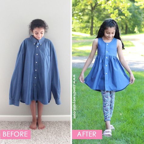 UPCYCLING PDF PATTERN [Shirt to Dress] | Candice Ayala Kid Easter, Homemade Fashion, Shirt Upcycle, 2025 Goals, Upcycling Clothes, Sewing Challenge, Easter Dresses, Upcycle Shirt, Upcycle Sewing