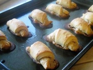 Nut Horn Cookies - just baked Nut Horns, Horn Cookies, Butter Horns, Nut Rolls, Sweet Dough, Two Ladies, Just Bake, Fun Cookies, Dry Yeast