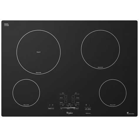 Black Gold® 30-inch Electric Induction Cooktop GCI3061XB | Whirlpool Cooktop Induction, Floor Plan Furniture, Top View Furniture, Png Top, Plan Furniture, Induction Cookware, Induction Stove, Induction Cooking, Glass Cooktop