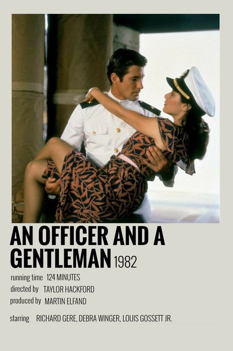 An Officer And A Gentleman Movie, 90s Romance Movies, Gentleman Movie, Movie Character Posters, An Officer And A Gentleman, Romcom Movies, Movies To Watch Teenagers, Movie Hacks, Movie To Watch List