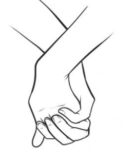 how to draw holding hands step 12 Holding Hands Drawing, Easy Hand Drawings, Feet Drawing, Hands Drawing, Anime Hands, Hand Images, Hand Pictures, Small Drawings, Sketches Easy