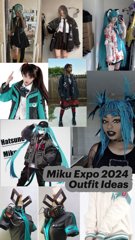 Thinking about what I should wear to Miku expo 2024 Hatsune Miku Outfits, Miku Cosplay, British People, Anime Figurines, Cosplay Outfits, Blue Ties, Hatsune Miku, Blue Hair, Concert Outfit