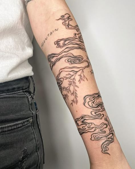 danielle gutierrez on Instagram: "Four hours later and @os.6704 has the coolest swirl/ fern combo. She called it “sick nasty” & I fully agree👌🏼" Swirl Tattoo, Around Arm Tattoo, Wrap Around Tattoo, Fern Tattoo, Wrap Tattoo, Key Tattoo, Elbow Tattoos, Pretty Tattoos For Women, Feminine Tattoo