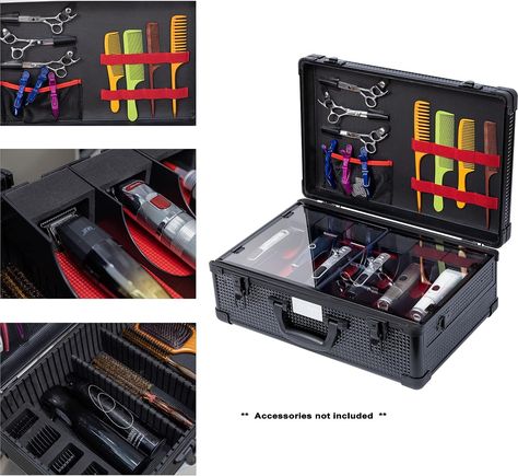 Barber Shop Tool Boxes, Traveling Hairstylist Kit, Barbershop Tool Boxes, Barber Accessories, Barber Tools, Barber Supplies, Tool Case, Train Case, Travel Storage