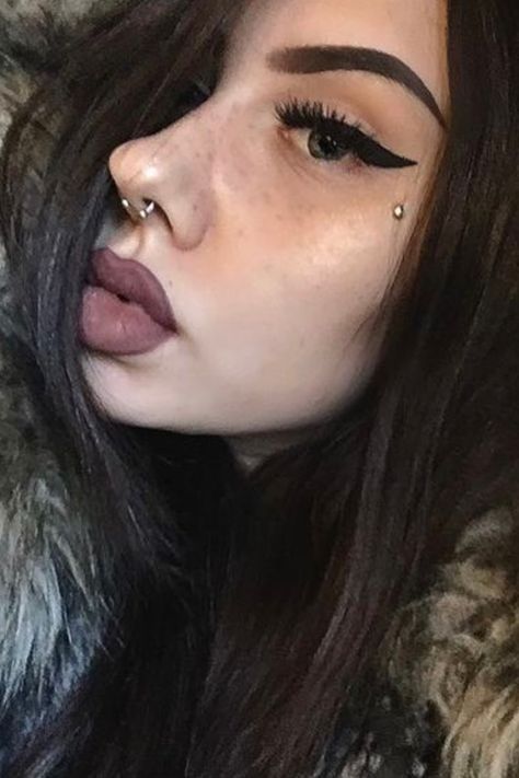 Cheek Piercing Upper, Badass Aesthetic, Dream Aesthetic, My Dream, Dyed Hair, Piercings, Nose Ring, Dye, Nails