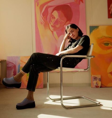 mista kristi lilac mules Inspiring Instagram Accounts, Ines Longevial, Chair Photography, Painters Studio, Environmental Portraits, The Painter, Diy Furniture Renovation, Figure Poses, Over The Rainbow