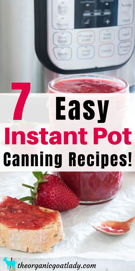 Jam Recipes For Canning, Instant Pot Canning, Food Instant Pot, Recipes For Canning, Slow Cooker Applesauce, Pressure Canning Recipes, Self Sufficiency, Baking Recipes For Kids, Home Canning Recipes