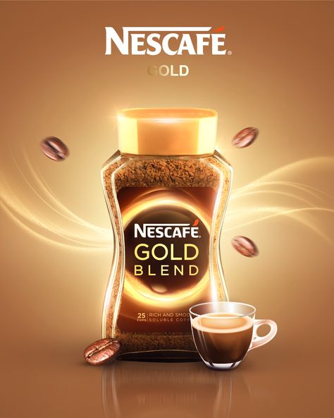 Social media ads, for Nescafe Nescafe Gold Blend, Nescafe Gold, Nescafe Coffee, Coffee Advertising, Coffee Infographic, Concept Art Tutorial, Graphic Design Assets, Social Media Advertising Design, Creative Advertising Design