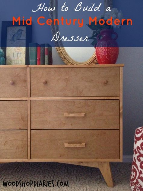 Diy Dresser Plans, Modern Farmhouse Dining Table, Diy Mid Century Modern, Dresser Base, Diy Mid Century, Diy Shutters, Upholstered Couch, Modern Farmhouse Dining, Mid Century Dresser