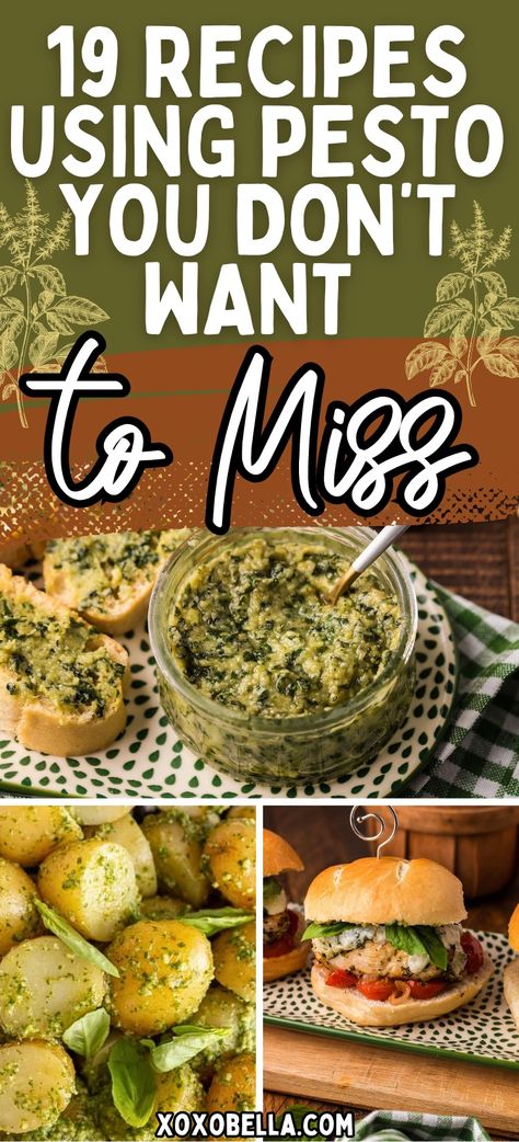 Roasted Garlic Pesto Recipe, Store Bought Pesto Recipes, Things To Put Pesto On, Dinner With Pesto Sauce, Pesto Vegan Recipes, Pesto Snack Ideas, Pasta Dishes With Pesto, Recipes For Pesto, What To Make With Basil Pesto