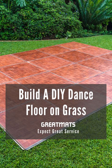 DIY dance floors are versatile, but they aren't all versatile enough to be used on grass. Grass poses a number of different challenges. First of all, you'll need an outdoor dance floor on uneven ground that can withstand moisture without being damaged. Secondly, outdoor use means that you'll need a floor that can withstand UV rays. This article can inform how to build a outdoor dance floor on uneven ground. 💃 Diy Dancefloor Outdoors, Diy Outdoor Dance Floor Cheap, Diy Dance Floor Cheap, Backyard Dance Floor, Pallet Dance Floor, Temporary Dance Floor, Diy Dance Floor, Ranch Farm House, Concrete Molds Diy