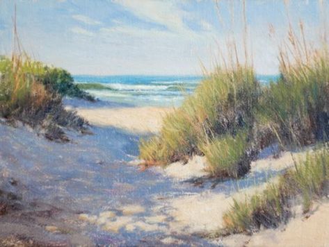 Beach Dunes Painting, Dunes Painting, Painting Sand, Oil Painting Gallery, Beach Canvas Wall Art, Reflection Painting, Beach Art Painting, Iris Painting, Monet Paintings